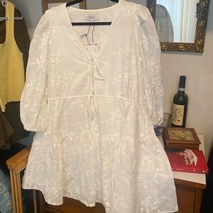 & other stories white floral dress